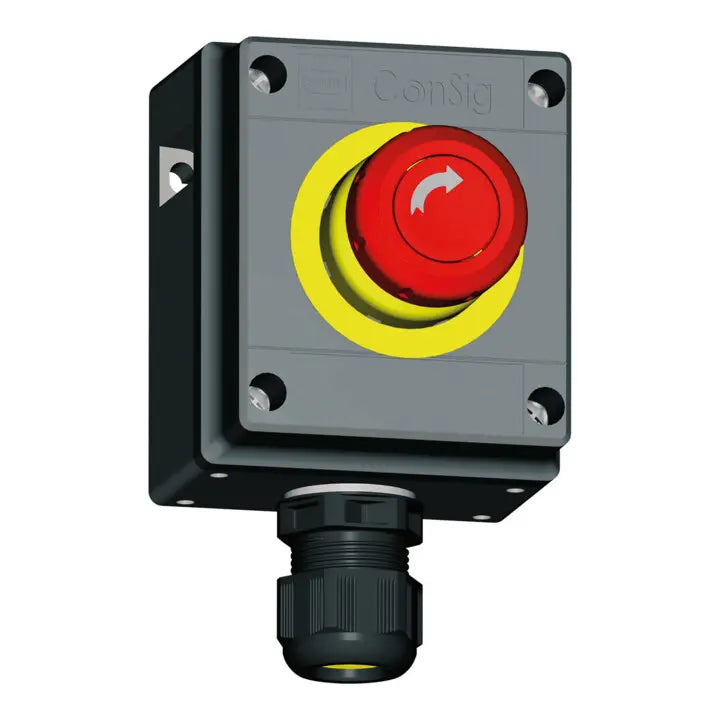 B-Ware Stahl Pilzsperrtaster Not Aus Schalter Befehlsgerät Rot Serie 8040 Rund Hoch