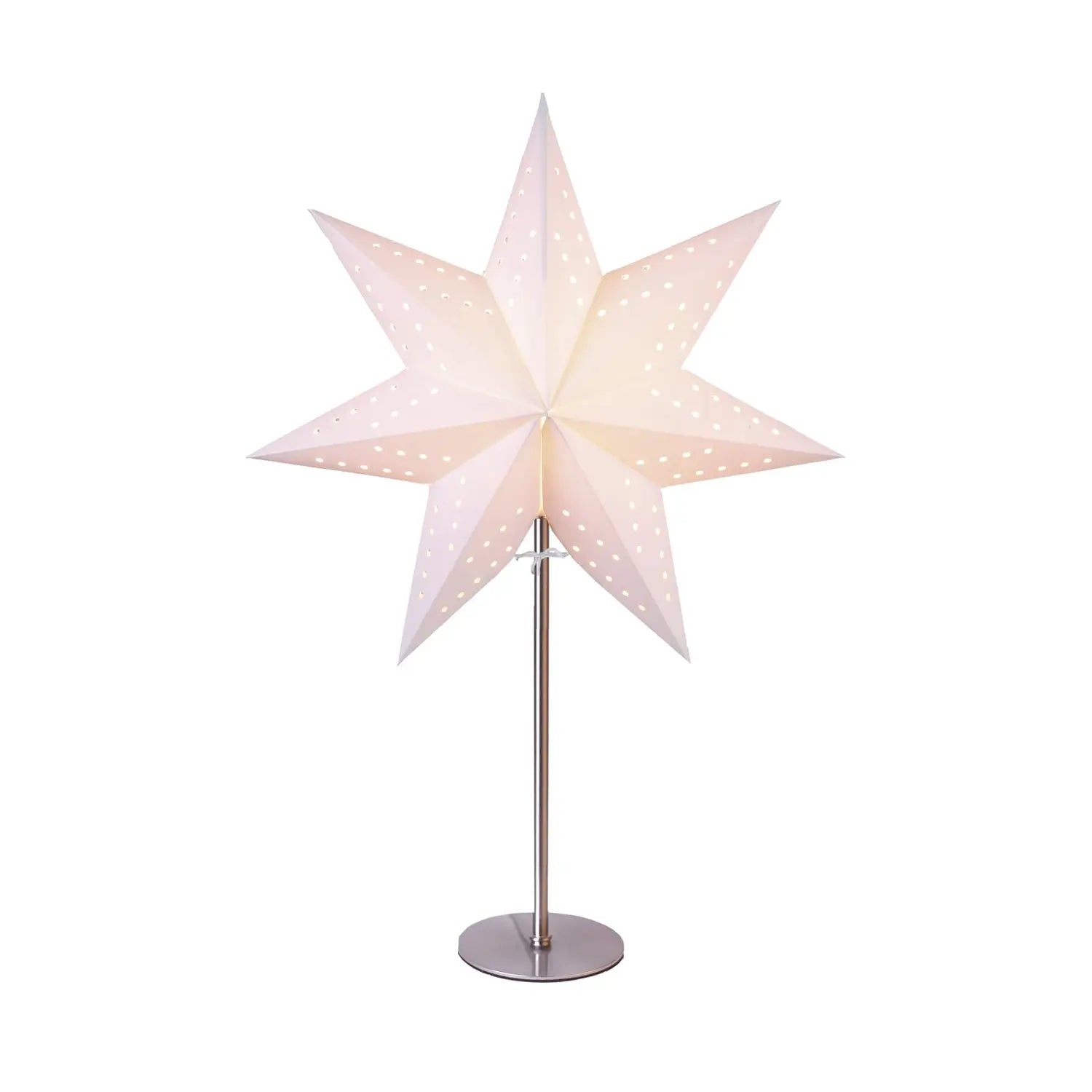 B-Ware Star Trading Tischleuchte Bobo Papierstern Weiß Weihnachtsdeko E14 Led 51 Cm
