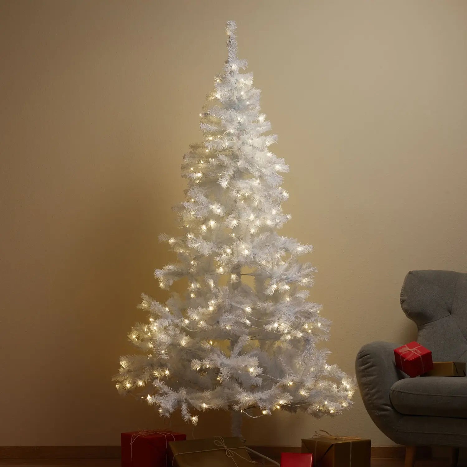 B-Ware Star Trading Weißer Led Tannenbaum Weihnachtsdeko Ottawa Für Außen 2,1m 260 Led