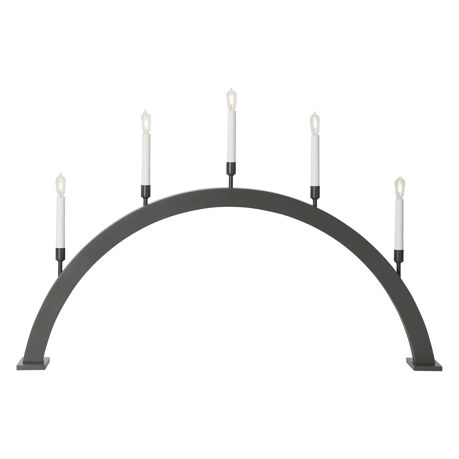B-Ware Startrading Fensterleuchter Kerzenleuchter Storm 5 Flammig 59 Cm Dunkelgrau