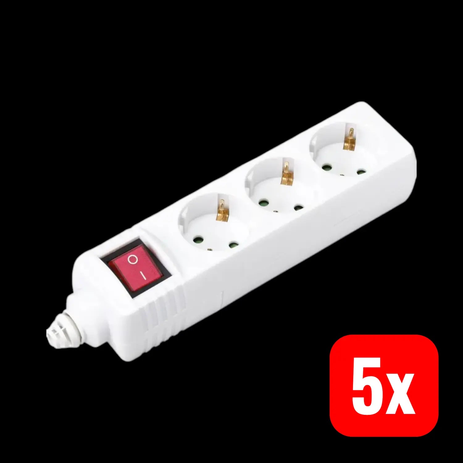 B-Ware Sygonix Steckerleiste 3fach Schalter Mehrfachsteckdose Steckdosenleiste 5 Stück