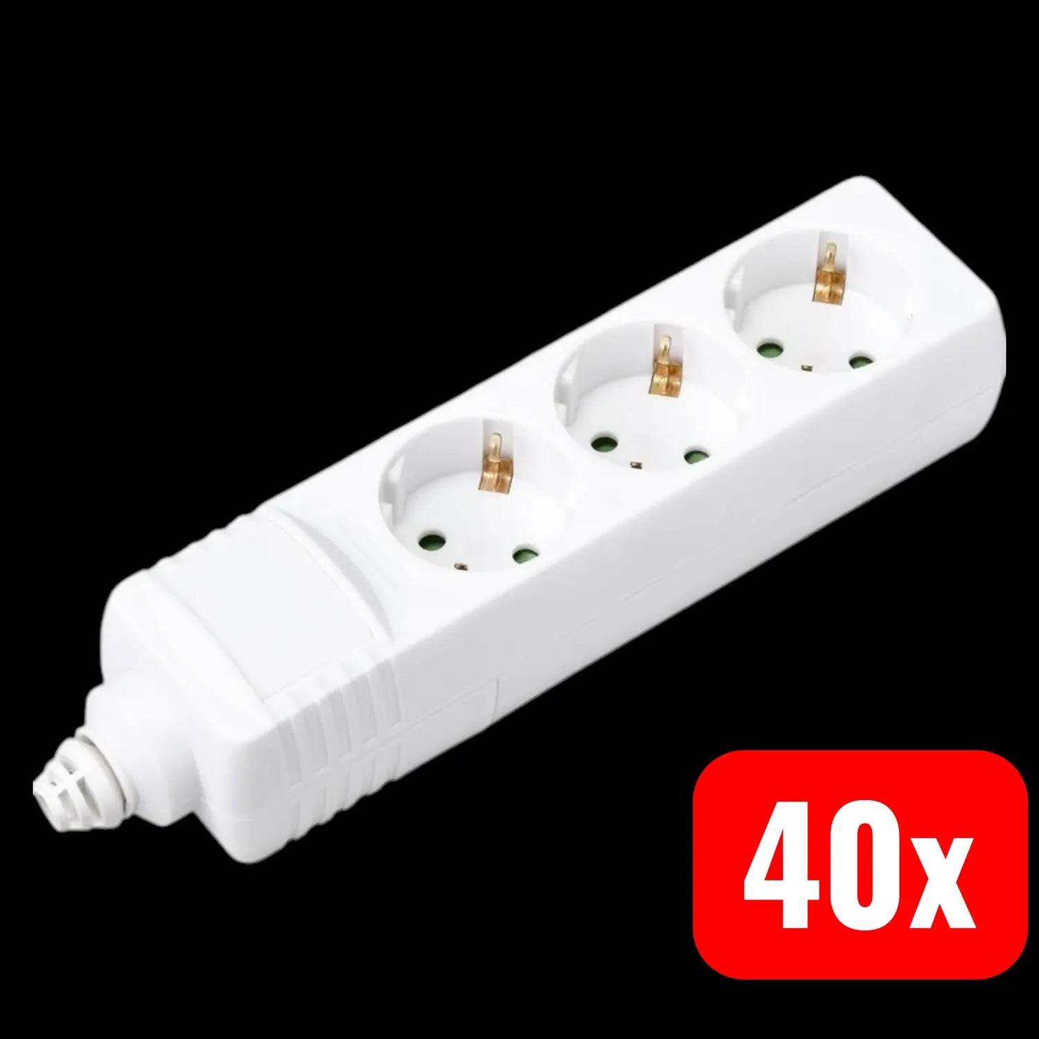 B-Ware Sygonix Bt 2372208 Steckdosenleiste 3fach Weiß Steckdose 40 Stück
