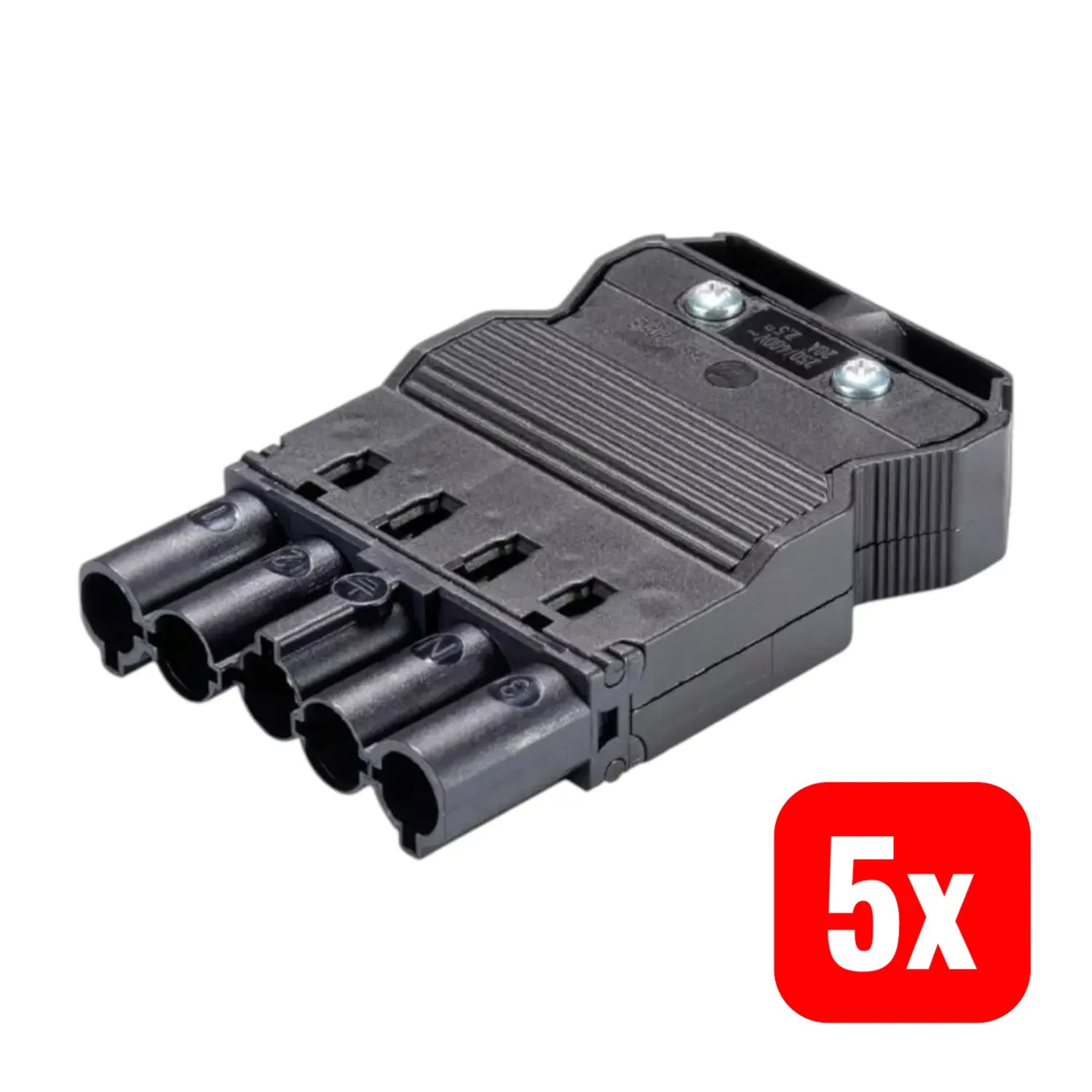B-Ware Wieland Steckverbinder Stecker Plug Schraubanschluss Ip40 20 A 5 Pol 5 Stück