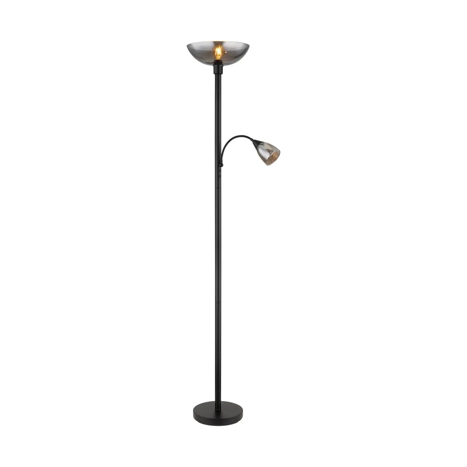 B-Ware Globo Stehlampe Stehleuchte Blade Schwarz Leselampe Fluter Schalter E27 Led679