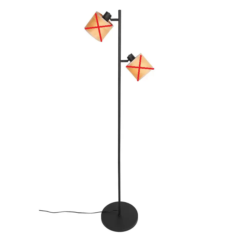 B-Ware Steinhauer Stehleuchte Bambus 2 Flammig Stehlampe Leselampe E14 Siehe Text/Foto