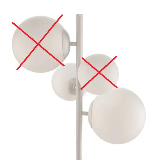 B-Ware Euluna Stehleuchte Stehlampe Dione Lampe Leuchte 4 Flg Weiß Siehe Text/Foto