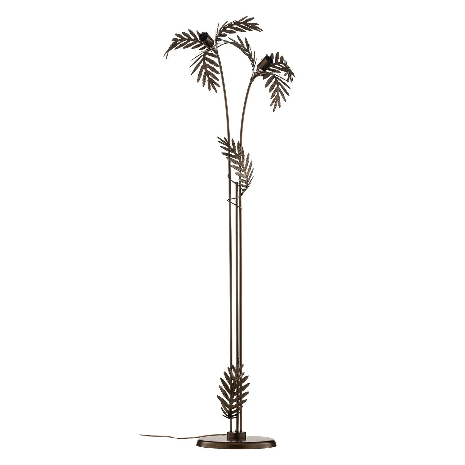 B-Ware Stehleuchte Bodenlampe Dubai Blätteroptik Leuchte Eisen Bronze E27 Led Schalter