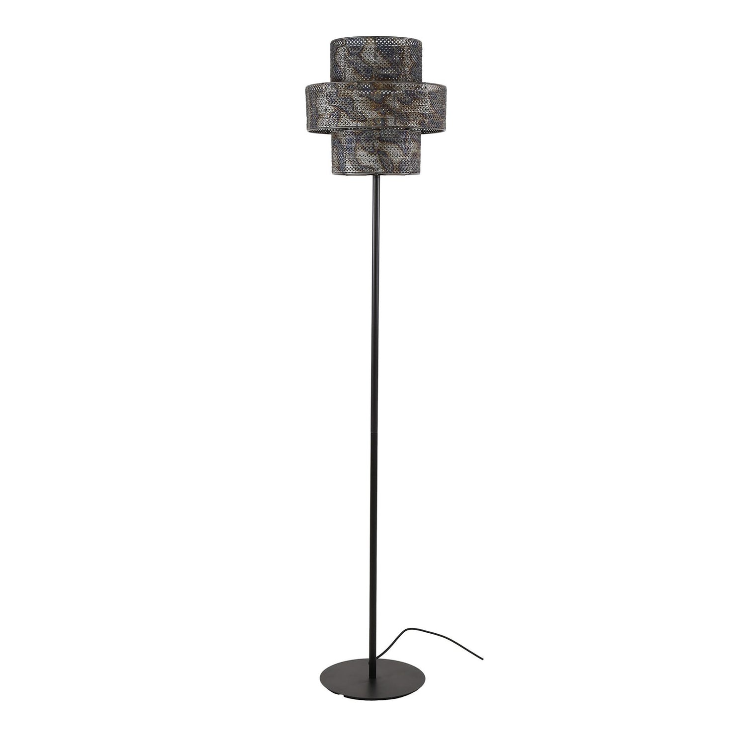 B-Ware Zijlstra Stehleuchte Lantern Stehlampe Schwarz Brüniert Metall Höhe 165 Cm
