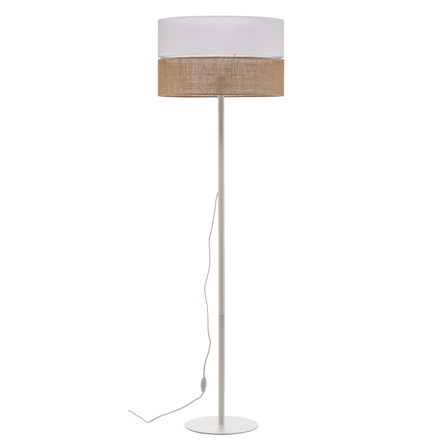 B-Ware Stehleuchte Linobianco, Schirm Aus Stoff Und Jute Stehlampe Lampe Leuchte S416
