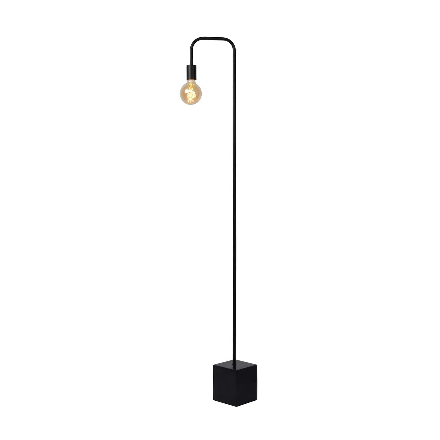 B-Ware Lucide Stehleuchte Bodenlampe Lorin Schwarz Wohnzimmer Lampe Standlampe