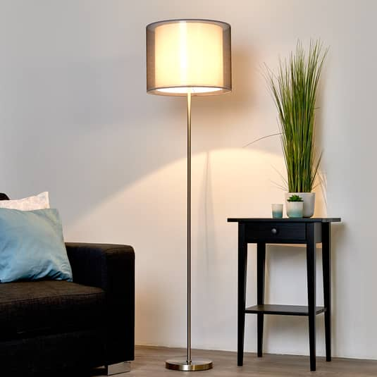 B-Ware Lindby Stehleuchte Stehlampe Lampe Leuchte Innenraumleuchte Nica Grau