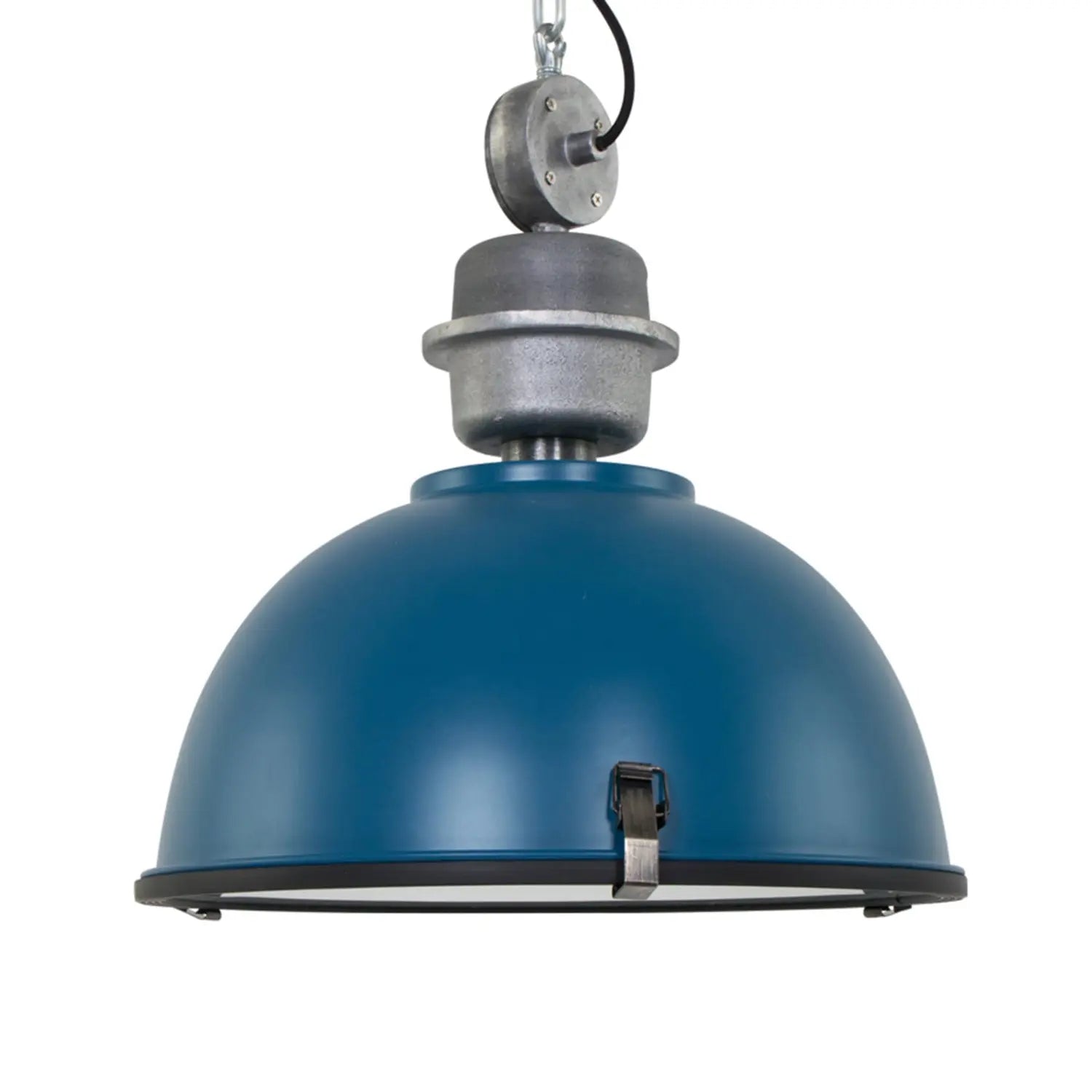 B-Ware Steinhauer Hängelampe Pendelleuchte Bikkel Petrol Silber Metalllampe Esszimmer