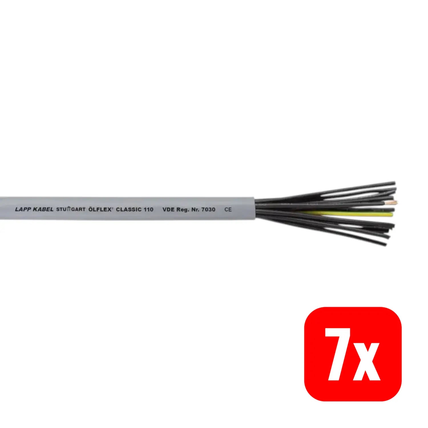 B-Ware Lapp Steuerleitung Steuerkabel ölflex Classic 110 18 G 1 Mm² Grau 1 M 7 Stück