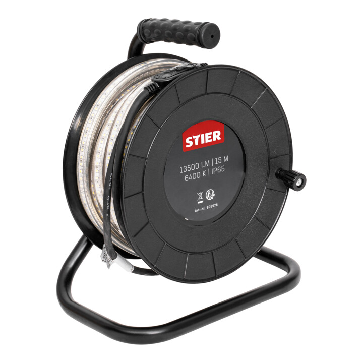 B-Ware Stier Led Streifen Baustrahler Lichtband Baustelle 15m 13500lm 6400k Pvc Rolle