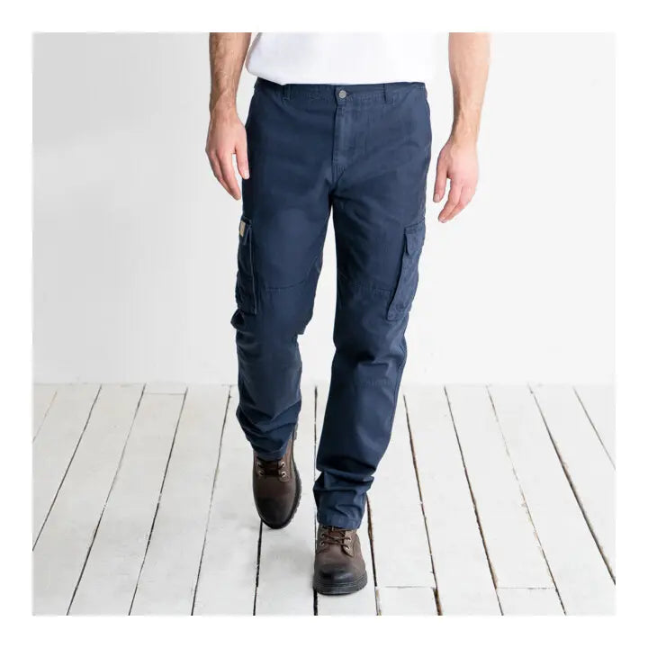 B-Ware Stier Hose Arbeitshose Cargo Multipocket Baumwolle Workwear Navy Größe 36 32