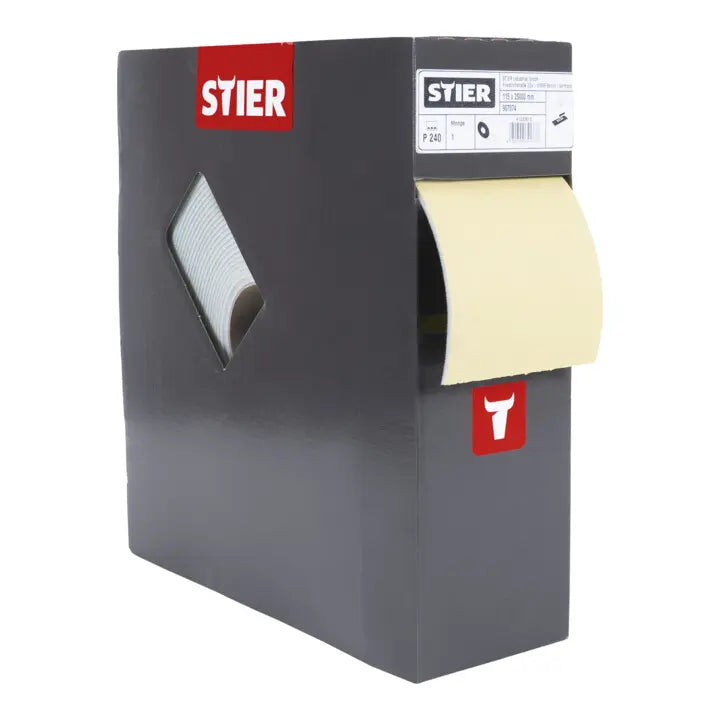 B-Ware Stier Schleifpapier Sandpapier Schaumunterlage P240 Rolle 115 X 92mm 25m