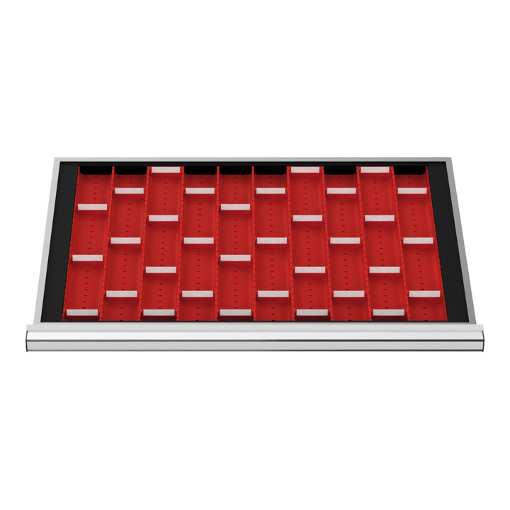 B-Ware Stier Schubladeneinteilung Muldenplatten Einsatz Innenmaß 800x450 Mm Rot 15 Mp