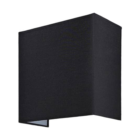 B-Ware Lindby Stoff Wandleuchte Adea 25 Cm Quadratisch Schwarz Wandleuchte Lampe Leucht