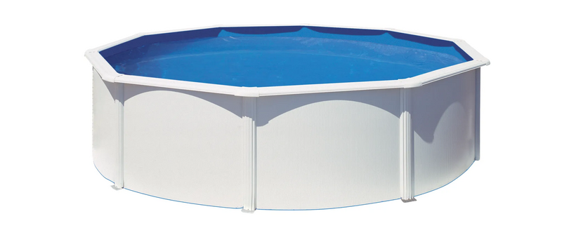 B-Ware Gre Stahlwandpool Rundbecken Pool Schwimmbecken ø460x120cm Fidji Swimmingpool