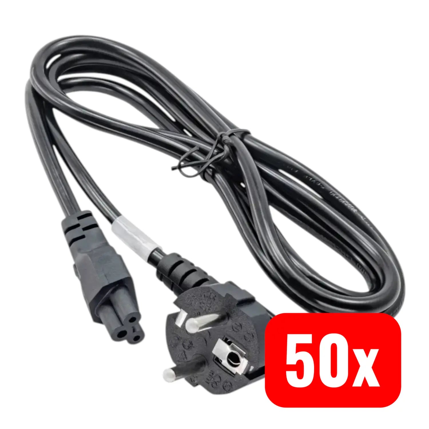 B-Ware Stromkabel Klee Netzteilkabel Stromleitung 1.5m Ak Nb 01 A Schwarz 50 Stück