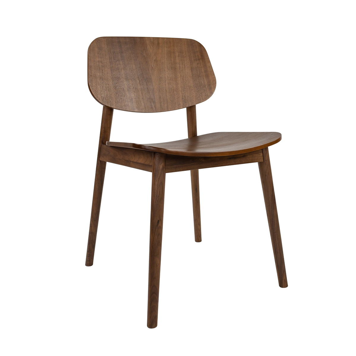 B-Ware Studio Zondag Baas Dining Chair Solid Veneer Nussbaum Geölt Wohnzimmerstuhl