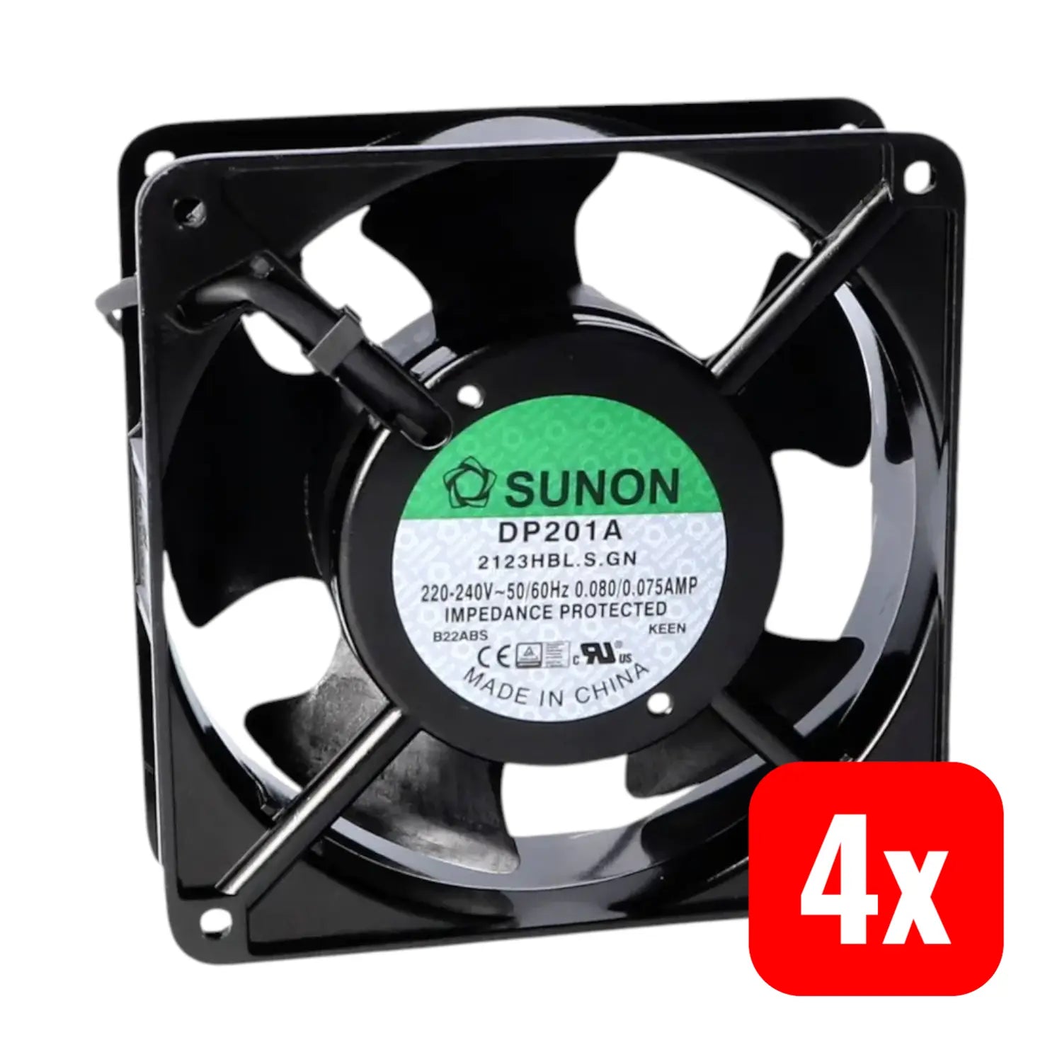 B-Ware Sunon Axiallüfter Ventilator Dp201 A 2123 Hbl.S.Gn 230 V Thermoplast 120mm 4 Stück