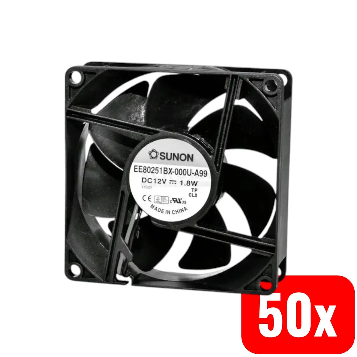 B-Ware Sunon Axiallüfter Lüfter Ee80251 S31000 U999 12 V Kabel Kugellager 80mm 50 Stück