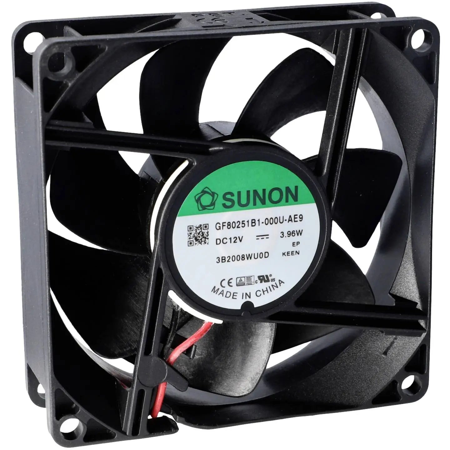 B-Ware Sunon Dc Axiallüfter Serie Ge Gf Lüfter Ventilator 80x80x25mm Schwarz