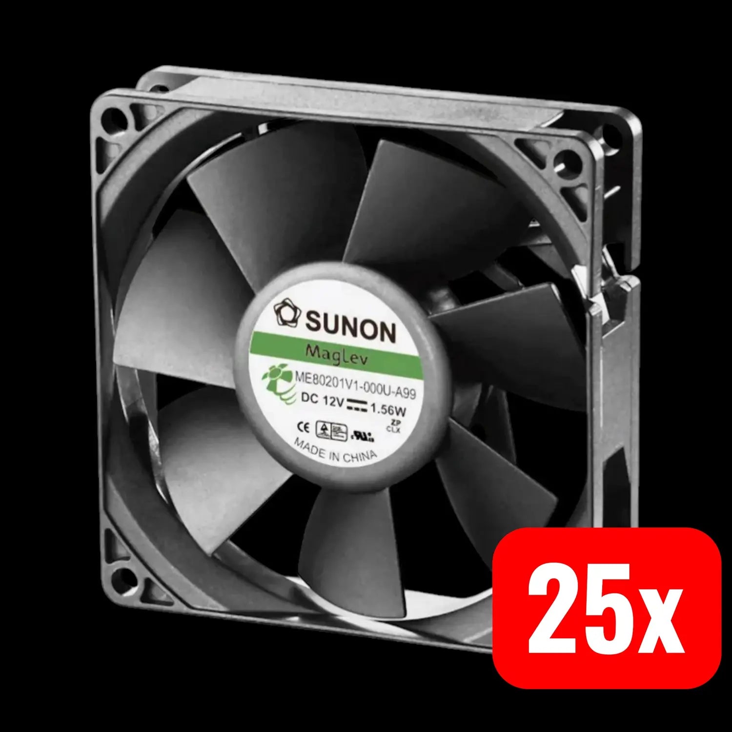 B-Ware Sunon Axiallüfter Ventilator 12 V/Dc 61.16 M³h Me80201 V1 000 U A99 25 Stück
