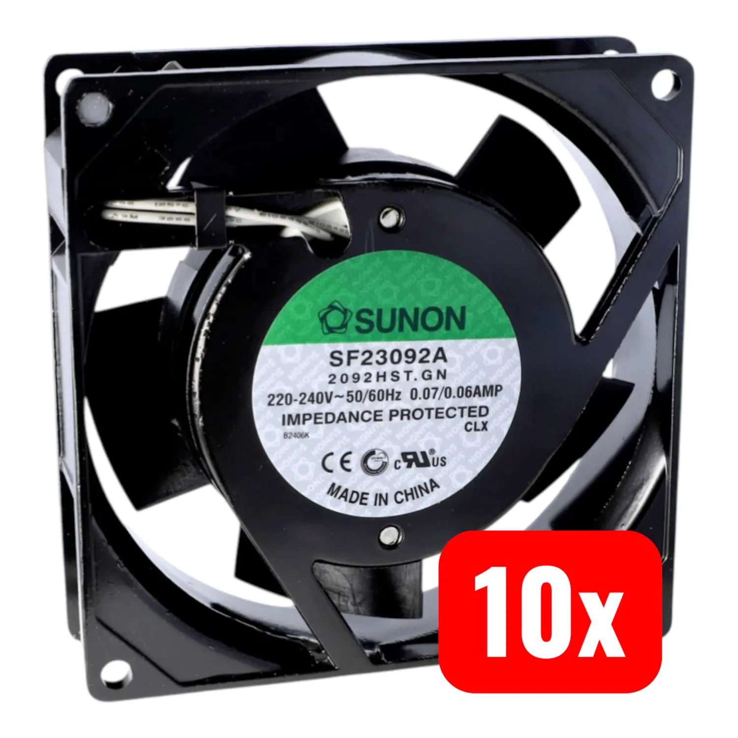 B-Ware Sunon Sf23092 A 2092 Hsl.Gn Axiallüfter 230 V/Ac 49.25m³/H Axialventilator 10 Stück