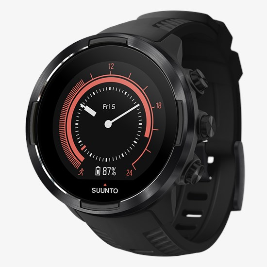 B-Ware Suunto 9 All Black Smartwatch Gps Uhr Laufuhr Fitnesstracker Sportuhr Schwarz