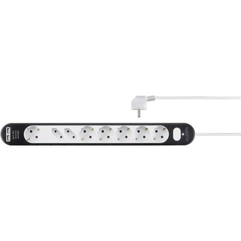 B-Ware Sygonix Sy 4538278 Steckdosenleiste Mehrfachstecker Usb Schutzkontakt 8fach Weiß