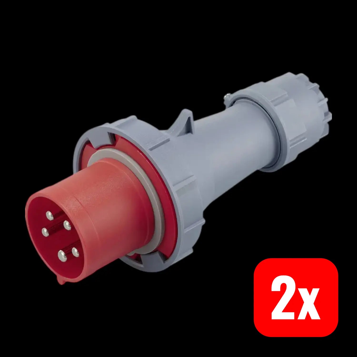 B-Ware Sygonix Cee Stecker Sy 6796256 Industriestecker 5polig Grau Pilotkontakt 2 Stück