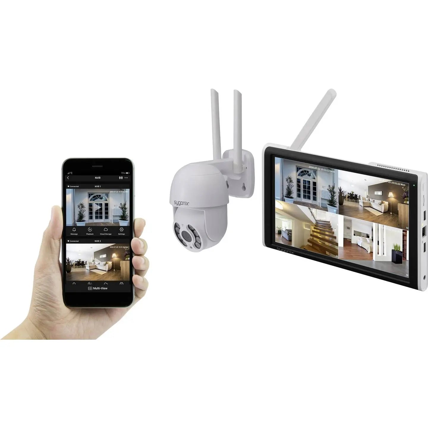 B-Ware Sygonix Funk überwachungskamera Set Kamera Videoüberwachung 4 Kanal 2304x1296963