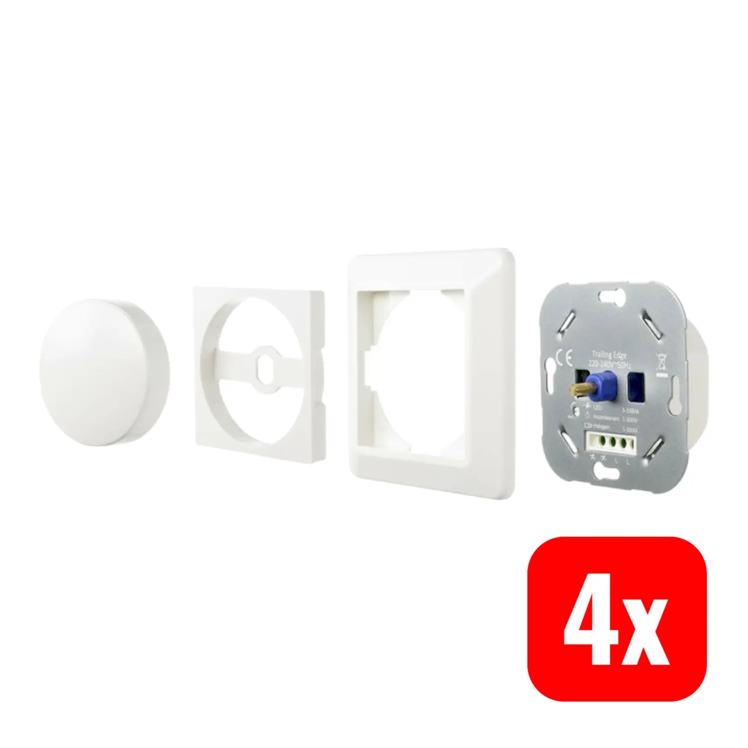 B-Ware Sygonix Sy 4697894 Drehdimmer Lichtdimmer Dimmschalter Drehdimmschalter 4 Stück