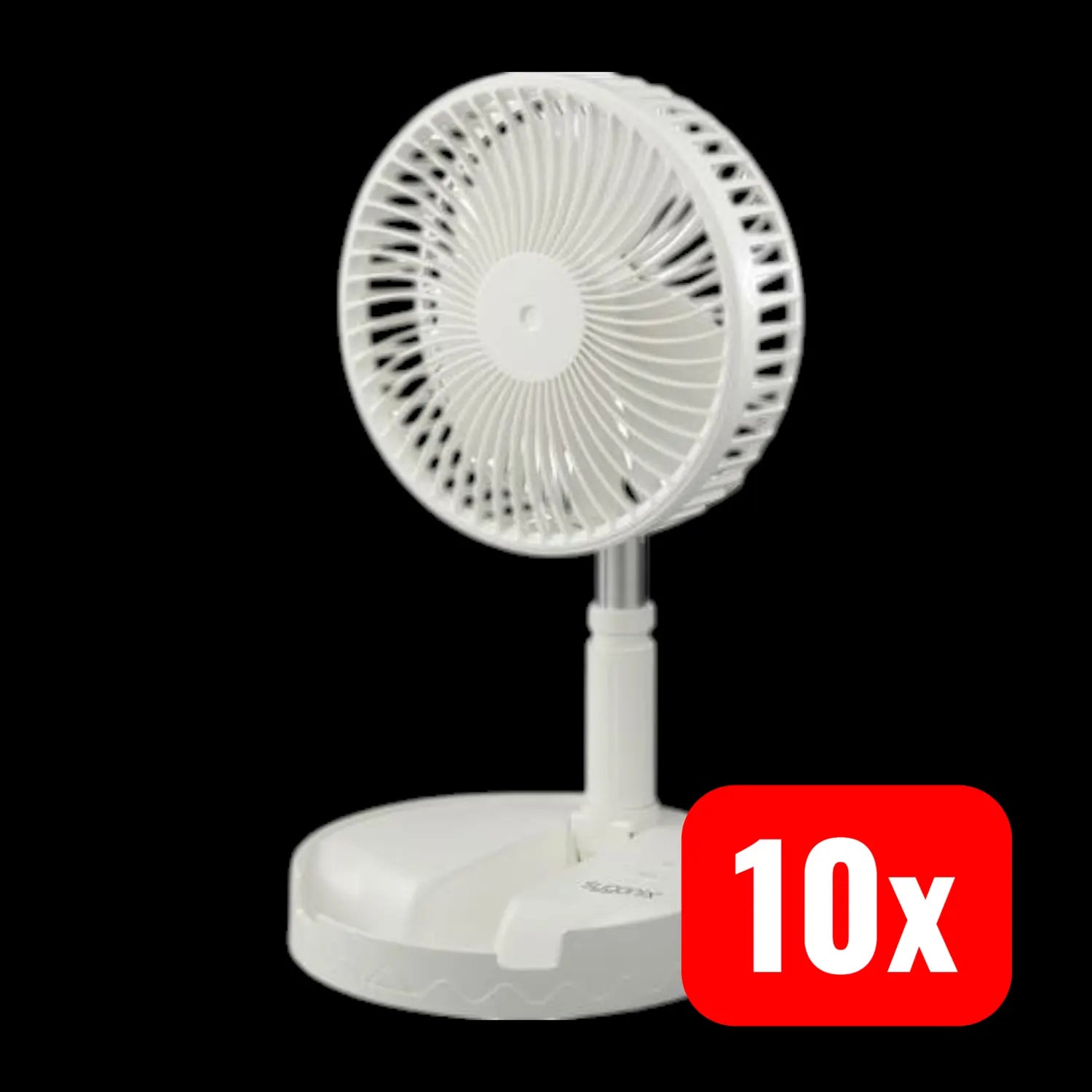 B-Ware Sygonix Mini Tischventilator Standventilator Höhenverstellbar Weiß 10 Stück