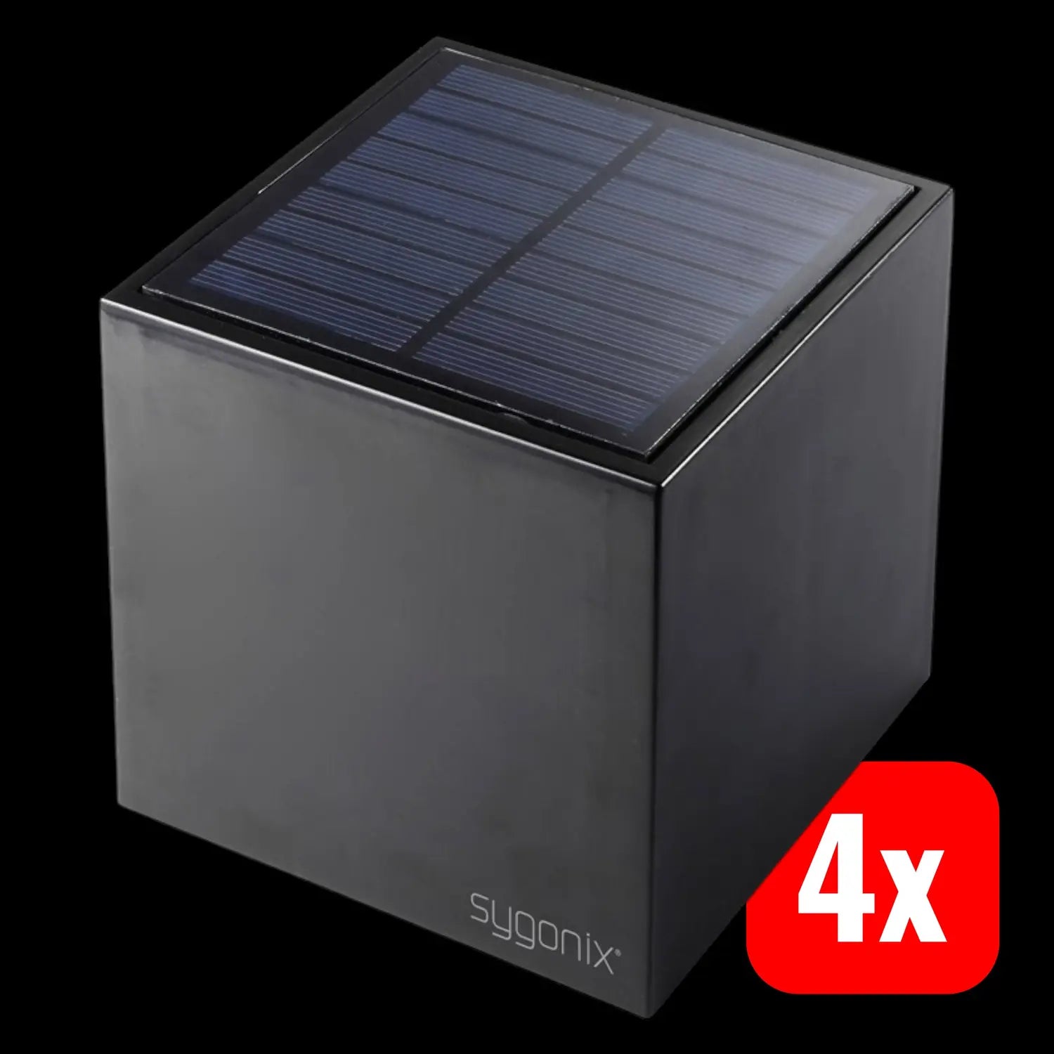 B-Ware Sygonix Sy 5499356 Solar Wandstrahler 0.9 W Warmweiß Schwarz Strahler 4 Stück