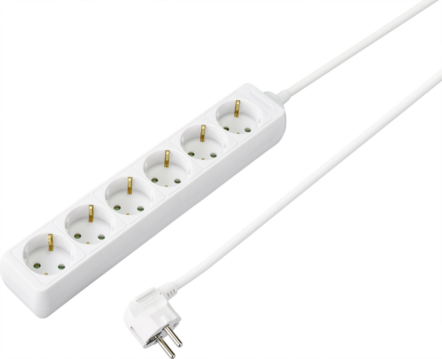 B-Ware Sygonix Sy 4891000 Steckdosenleiste Mehrfachsteckdose Weiß Schutzkontakt 4 St.