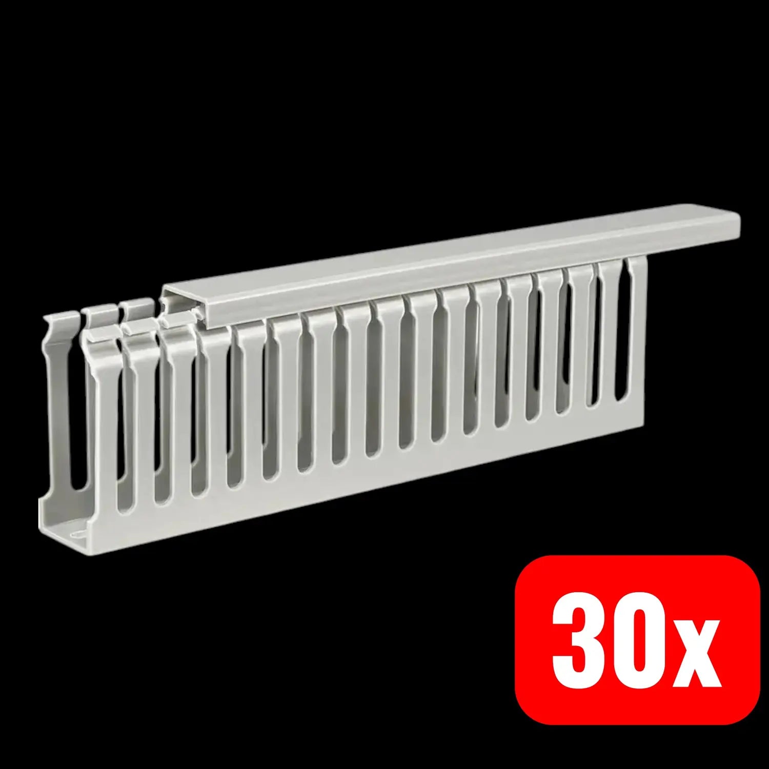 B-Ware Sygonix Verdrahtungskanal Kabelkanal Grau Kanal 2000 X 25 X 65 Mm 30 Stück