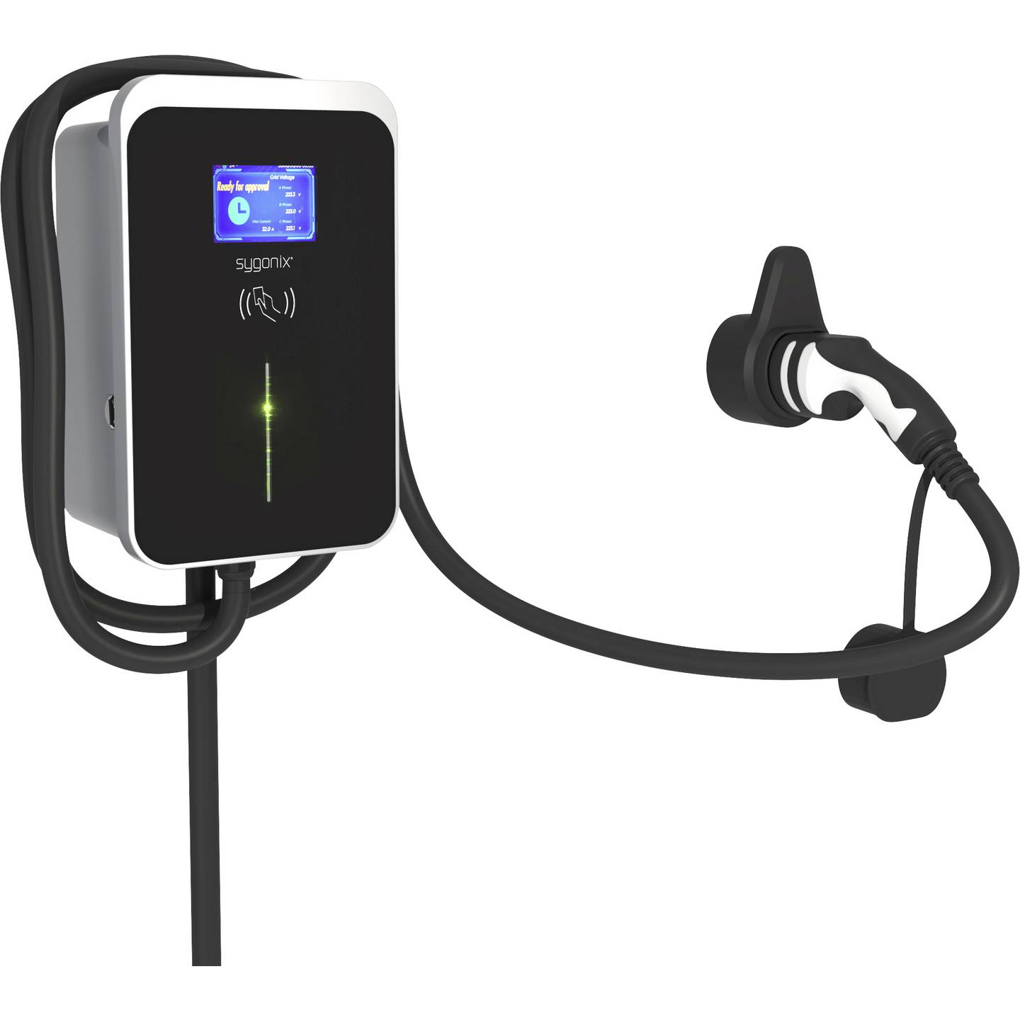 B-Ware Sygonix Wallbox Ladegerät Evse Typ 2 22 K W 32 A Mode 3 5 M Schwarz Wi Fi Rfid