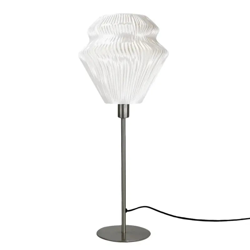 B-Ware Tagwerk Tischleuchte Lampe Lamell Biomaterial Dekorationsobjekt Weiss 25 Cm