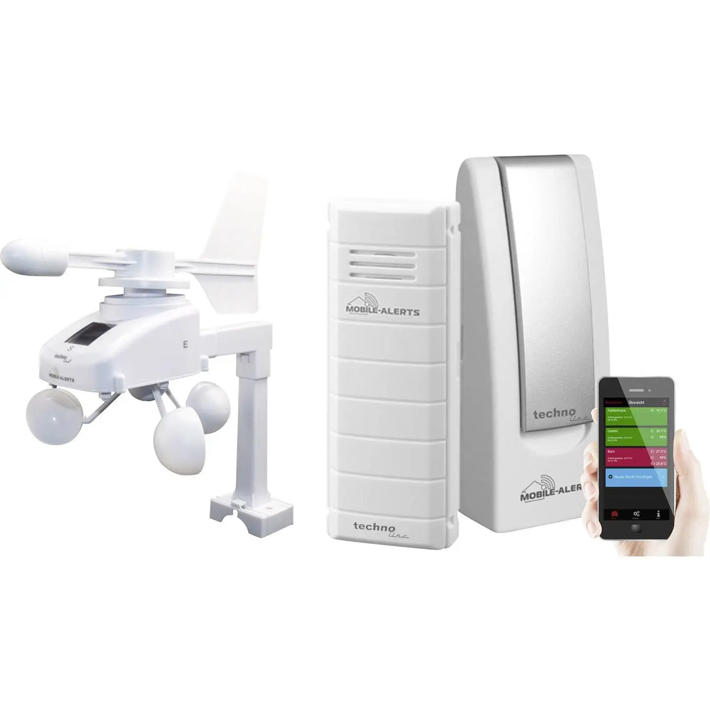 B-Ware Techno Line Wetterstation Set Funkstation Mobile Alerts Gateway Ma10045