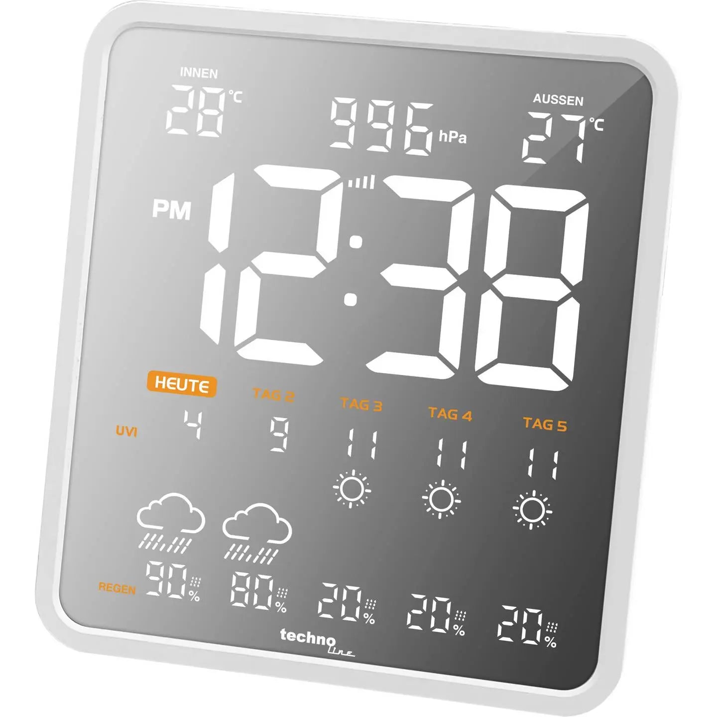 B-Ware Techno Line Wetterstation Funkstation Synonym Wlan Tuya Station Außensender Weiß