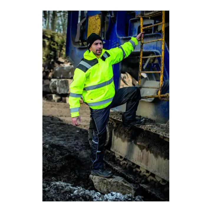 B-Ware Terratrend Jacke Pilotenjacke Warnschutzjacke Gelb Arbeitsjacke Größe L