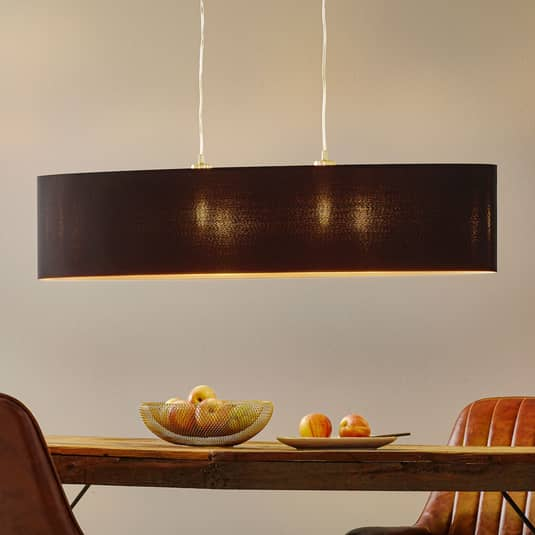 B-Ware Eglo Textil Hängeleuchte Hängeleuchte Deckenlampe Lecio 100cm Schwarz Siehe Text