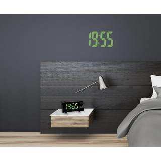B-Ware Tfa Dostmann 60.5015.04 Quarz Wecker Uhr Alarm Fm Radio Weckwiederholung Schwarz