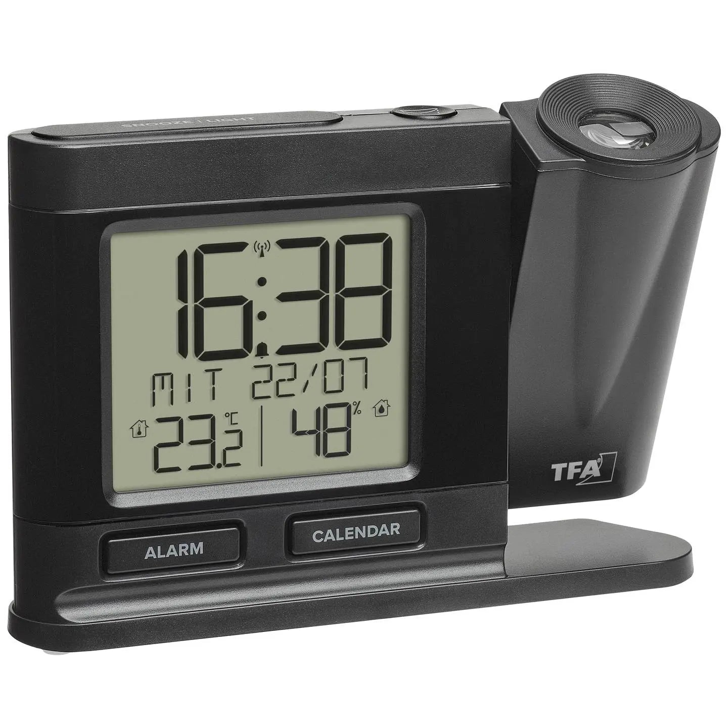 B-Ware Tfa Wecker Funkuhr Projektionswecker Digitaluhr Schwarz Uhr Klima Temperatur