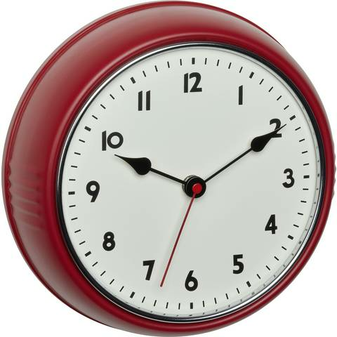 B-Ware Tfa Dostmann 60.3541.05 Funk Wanduhr Analog Uhr Analoguhr 68x240x240mm Rot456