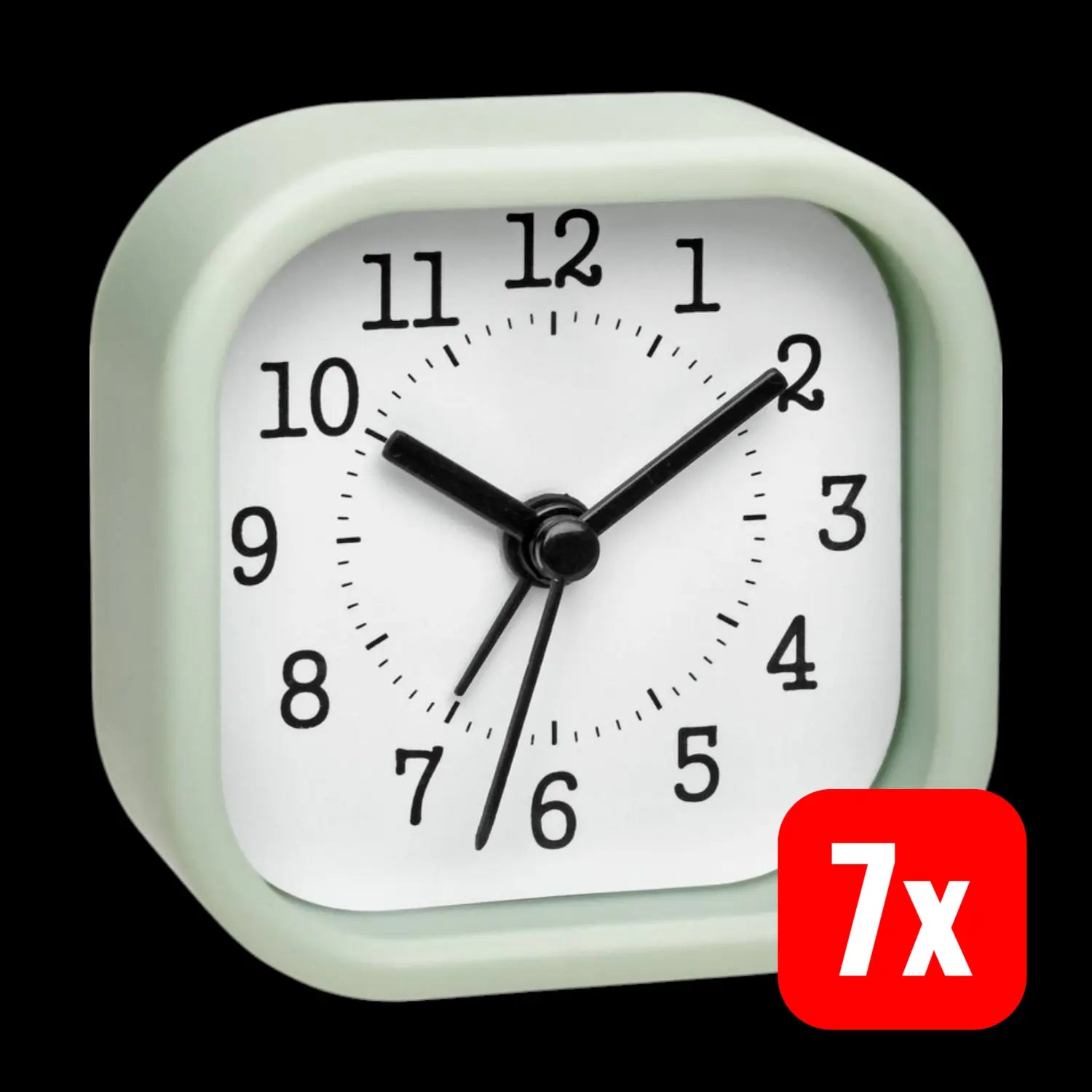 B-Ware Tfa Dostmann 60.1035.04 Quarz Wecker Pastell Grün Alarmzeiten Uhr 7 Stück