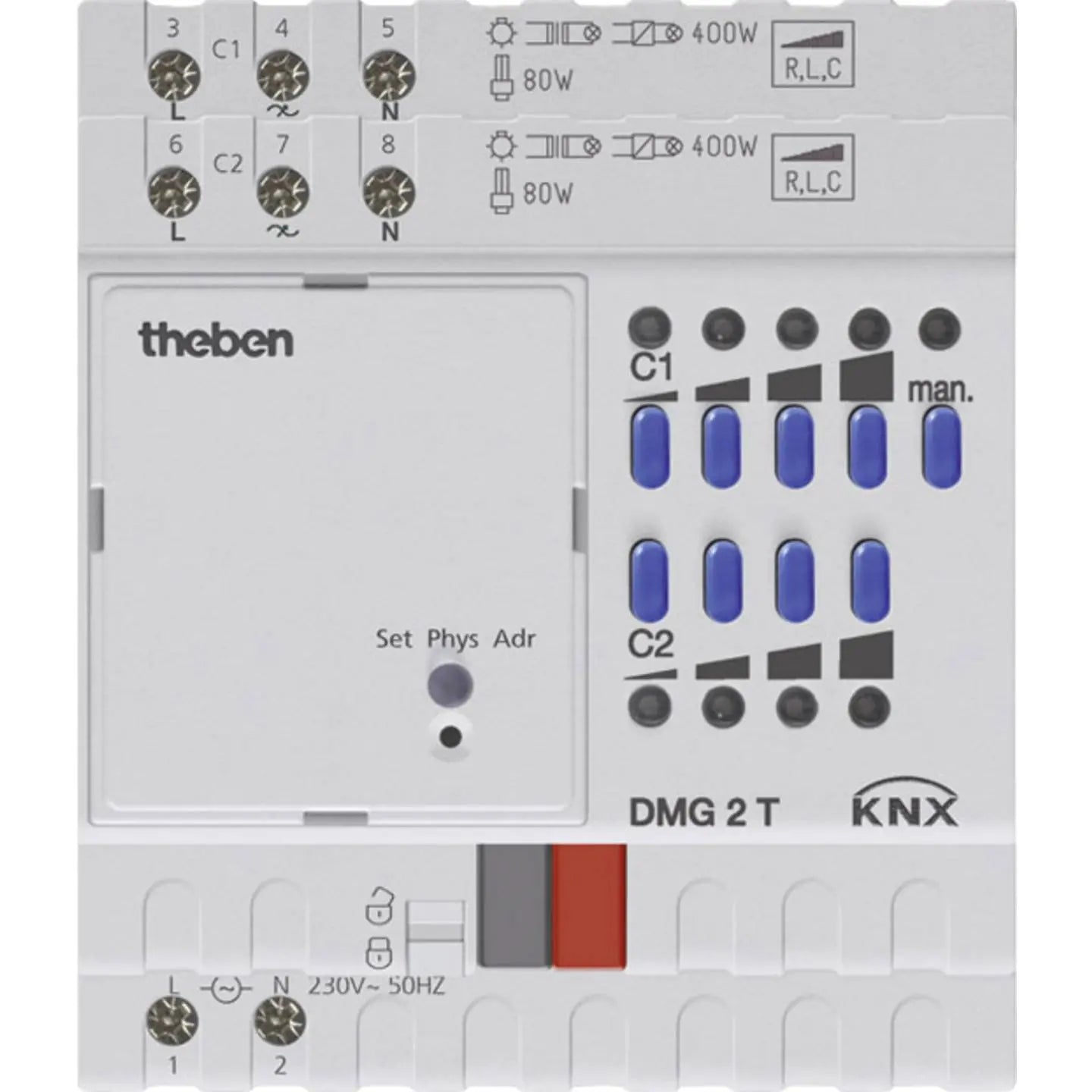 B-Ware Theben Dimmaktor Dimmer Knx Universal Grundgerät Dmg 2 T Lichtsteuerung 2fach
